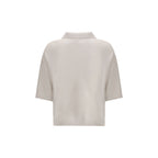 Allude Cream Cashmere Polo Shirt Allude