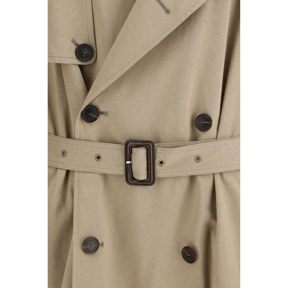 Balenciaga Beige Cotton Trench Coat Balenciaga