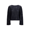Allude Blue Fleece Wool Sweatshirt Allude