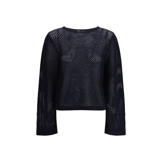 Allude Blue Fleece Wool Sweatshirt Allude