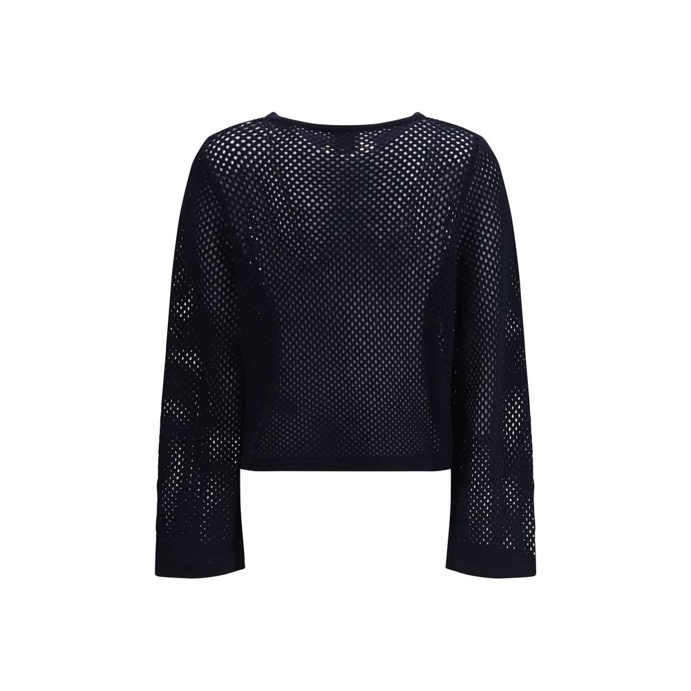 Allude Blue Fleece Wool Sweatshirt Allude