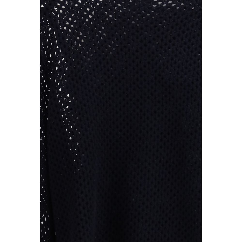Allude Blue Fleece Wool Sweatshirt Allude