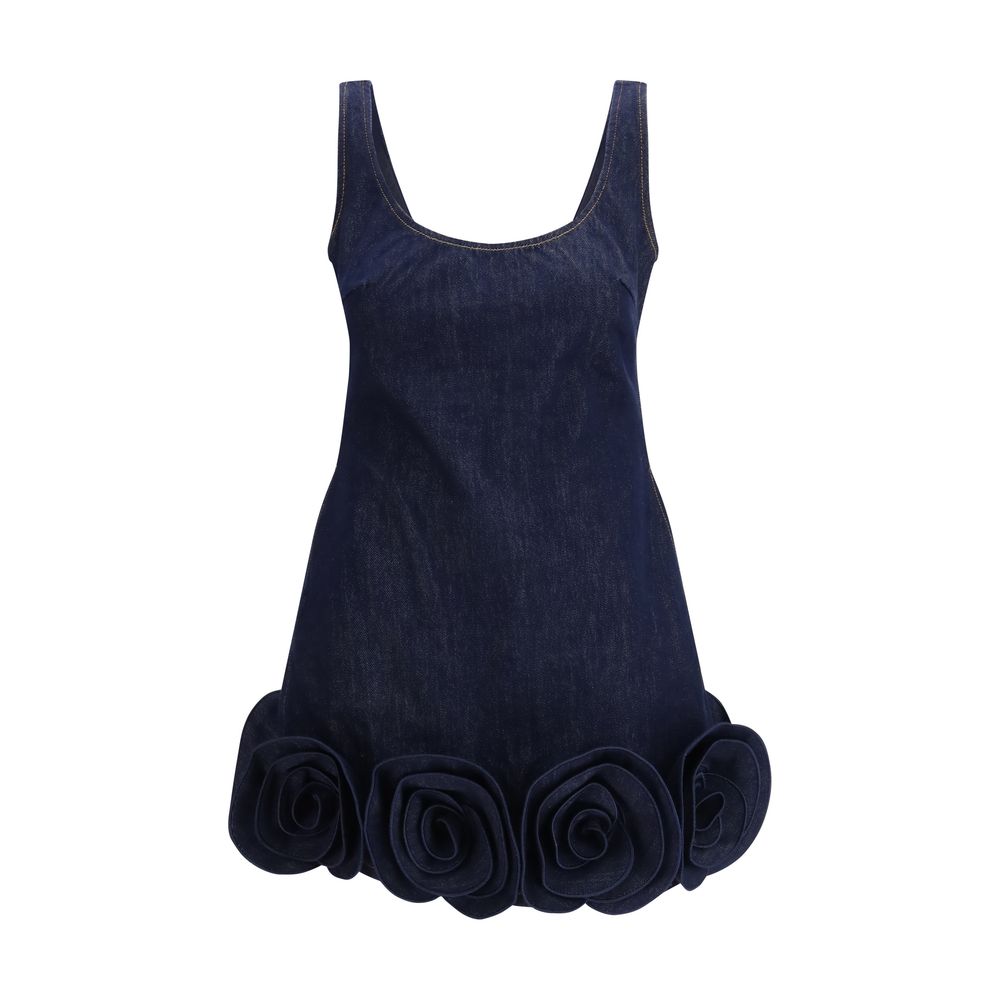 Self-Portrait Blue Cotton Casual Dress Self-Portrait