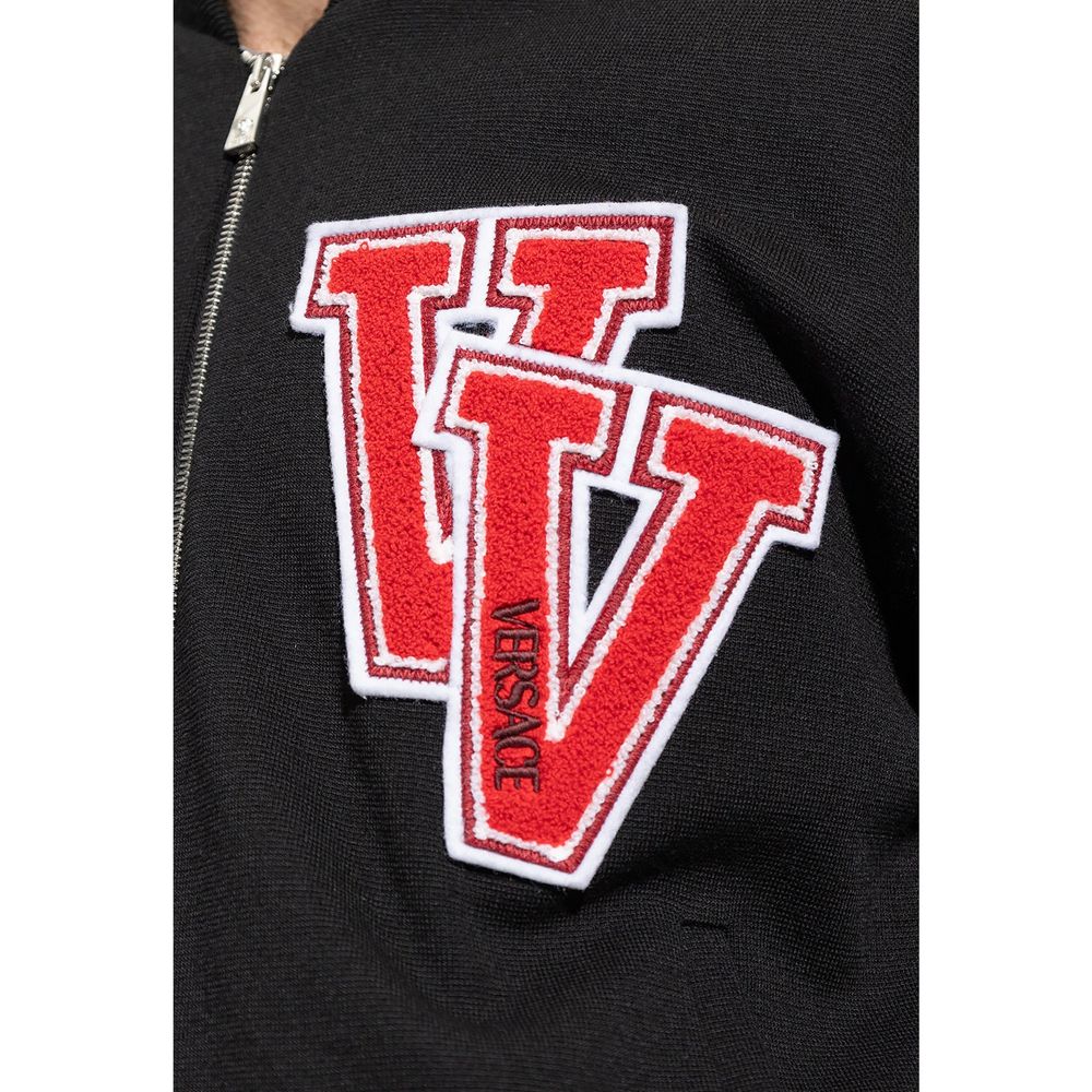 Versace Black Virgin Wool Bomber - Eljoys Fashion 