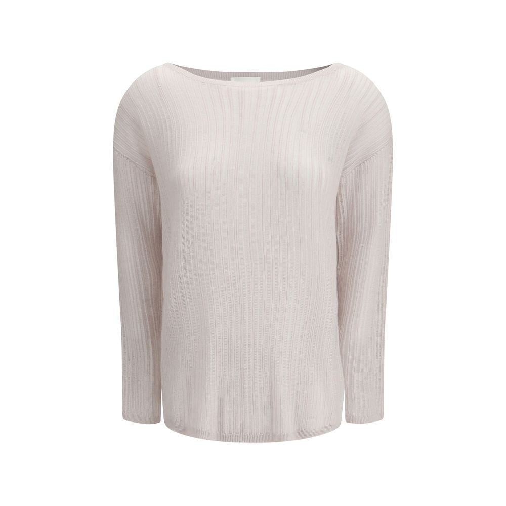 Allude White Cashmere Cashmere Sweater Allude
