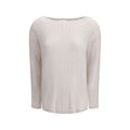 Allude White Cashmere Cashmere Sweater Allude