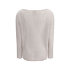 Allude White Cashmere Cashmere Sweater Allude