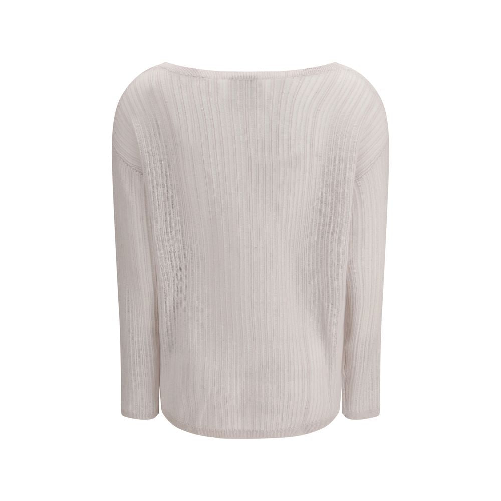 Allude White Cashmere Cashmere Sweater Allude