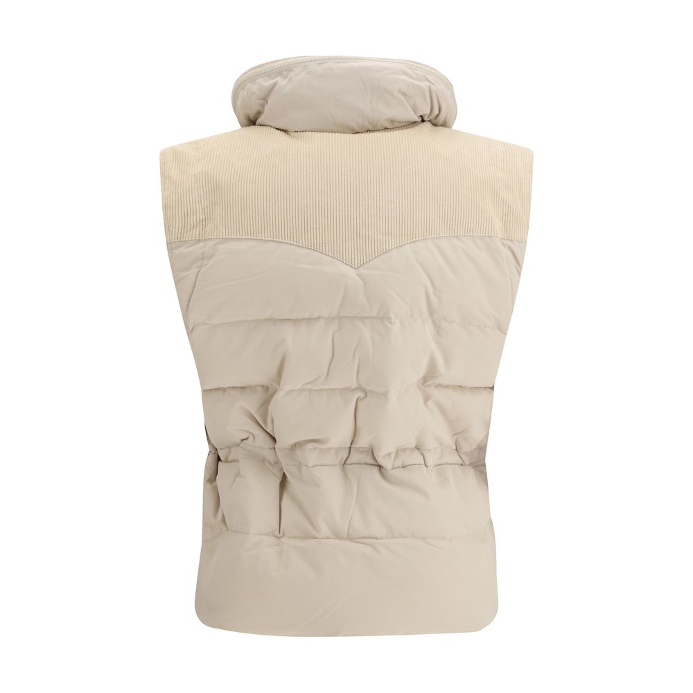 Marant Etoile Beige Polyamide Sleveless Jacket Marant Etoile