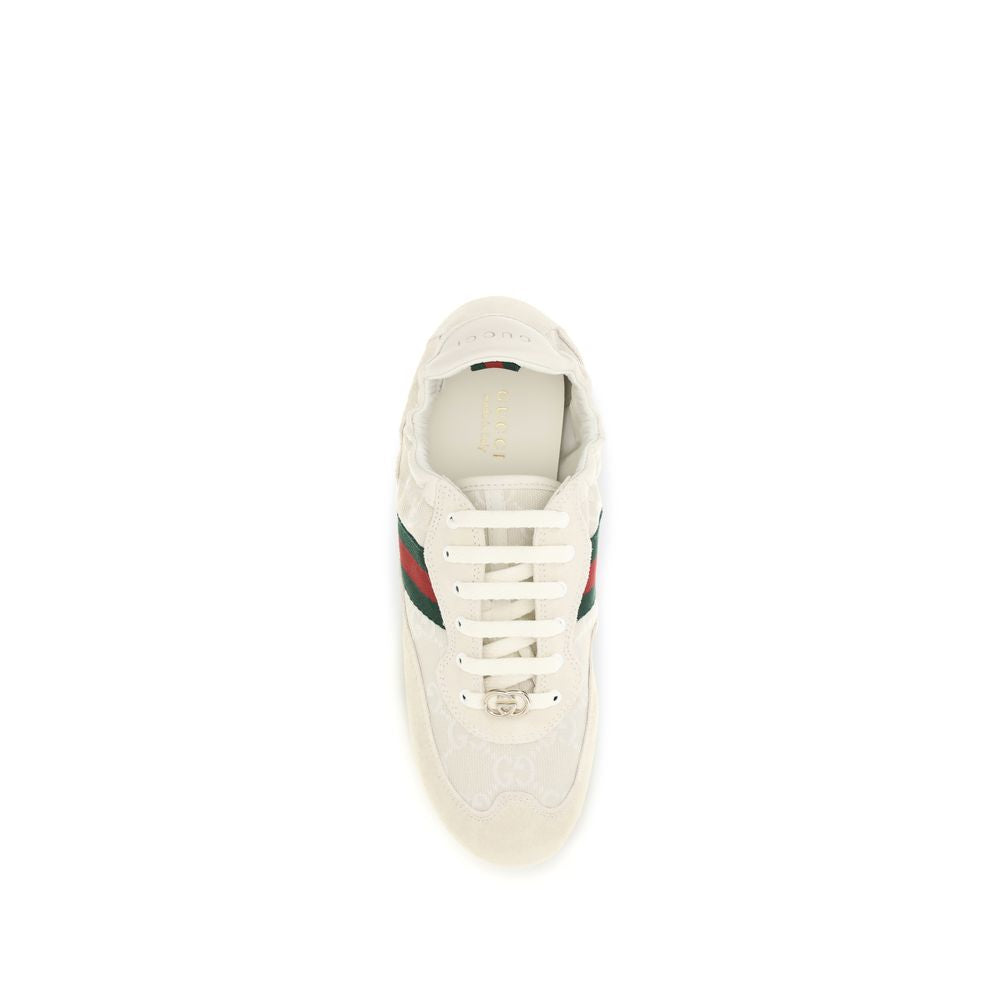Gucci Cream Calf Leather Bos Taurus Low Top Sneakers Gucci