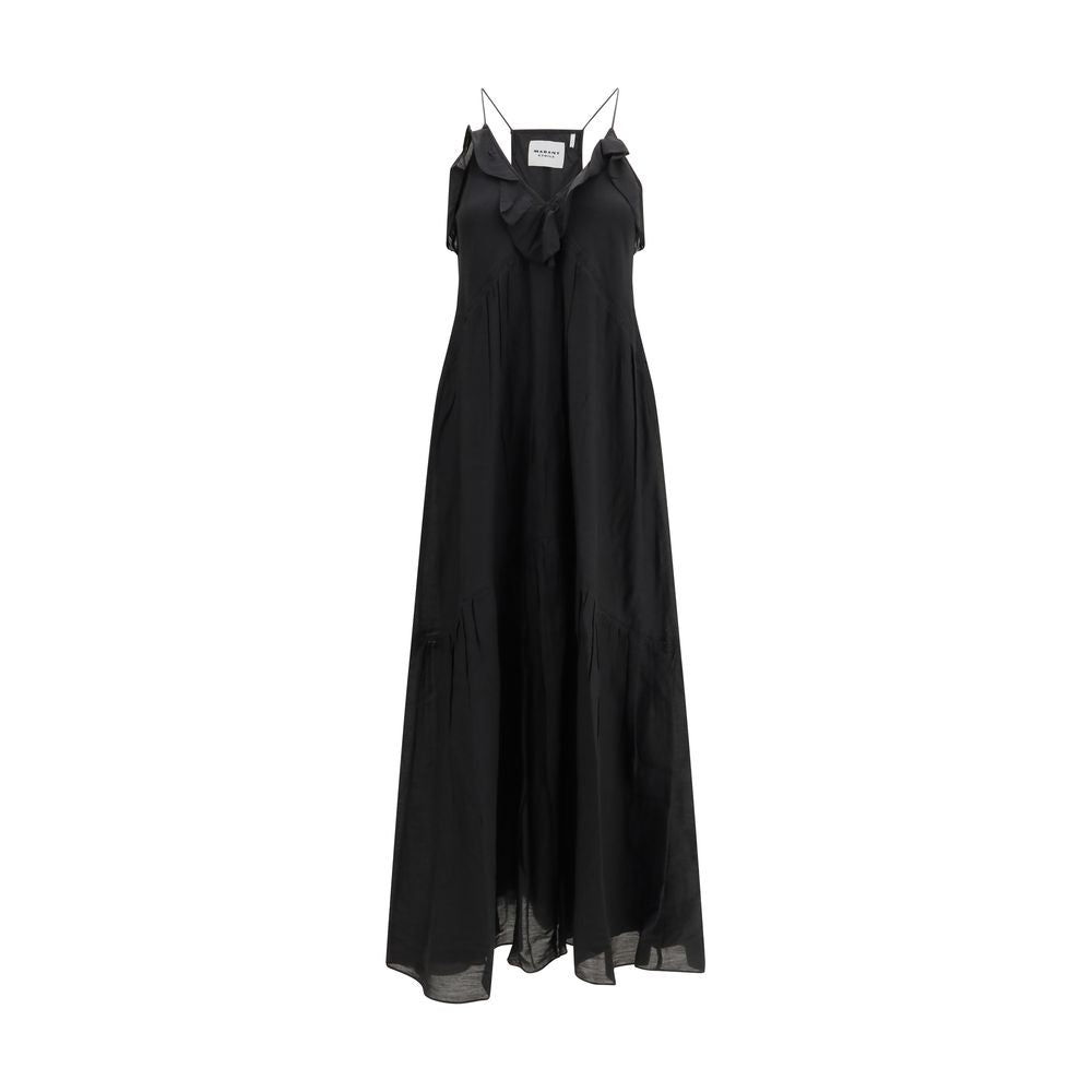 Marant Etoile Black Cotton Casual Dress Marant Etoile