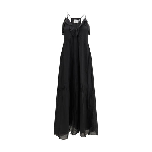 Marant Etoile Black Cotton Casual Dress Marant Etoile