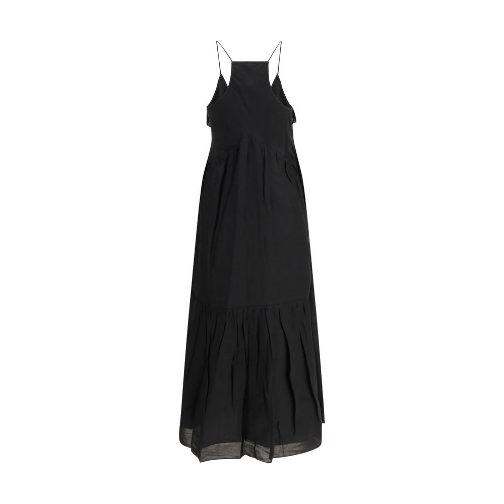 Marant Etoile Black Cotton Casual Dress Marant Etoile