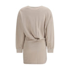 Marant Etoile Beige Cotton Casual Dress Marant Etoile