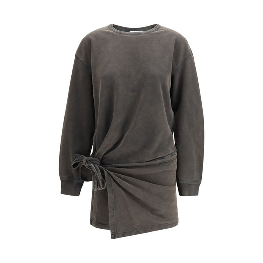 Marant Etoile Gray Cotton Casual Dress Marant Etoile