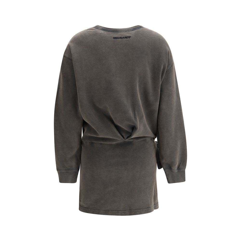Marant Etoile Gray Cotton Casual Dress Marant Etoile