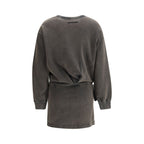 Marant Etoile Gray Cotton Casual Dress Marant Etoile