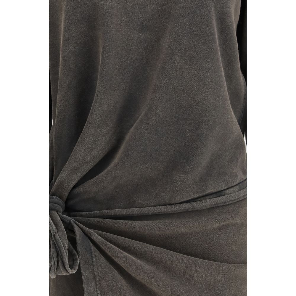Marant Etoile Gray Cotton Casual Dress Marant Etoile