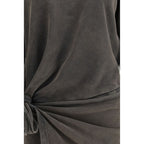 Marant Etoile Gray Cotton Casual Dress Marant Etoile