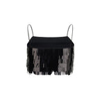 Self-Portrait Black Polyester Blouse