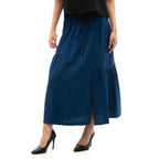 Patrizia Pepe Blue Viscose Long Skirt - Eljoys Fashion 