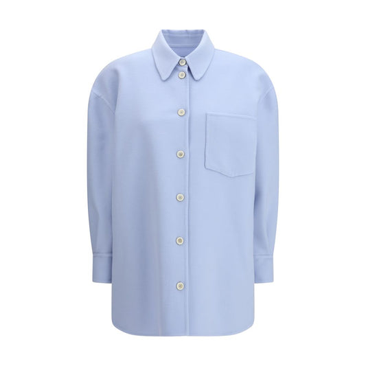 Fabiana Filippi Blue Wool Oves Aries Dress Shirt Fabiana Filippi