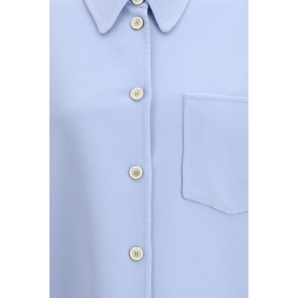 Fabiana Filippi Blue Wool Oves Aries Dress Shirt Fabiana Filippi