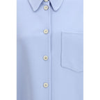 Fabiana Filippi Blue Wool Oves Aries Dress Shirt Fabiana Filippi