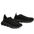 Salvatore Ferragamo black fabric athletic sneakers with stylish design and comfortable fit, ideal for casual and sportswear.