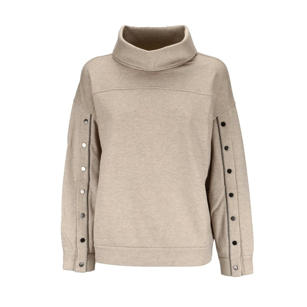 Brunello Cucinelli Beige Cashmere Sweatshirt Brunello Cucinelli