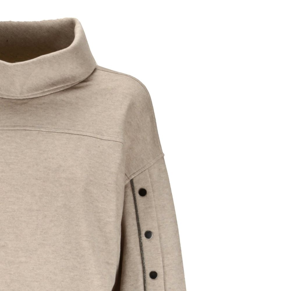 Brunello Cucinelli Beige Cashmere Sweatshirt Brunello Cucinelli