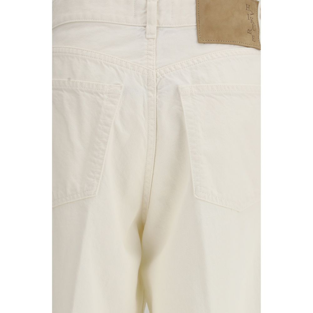 Haikure White Cotton Straight-Leg Jeans Haikure