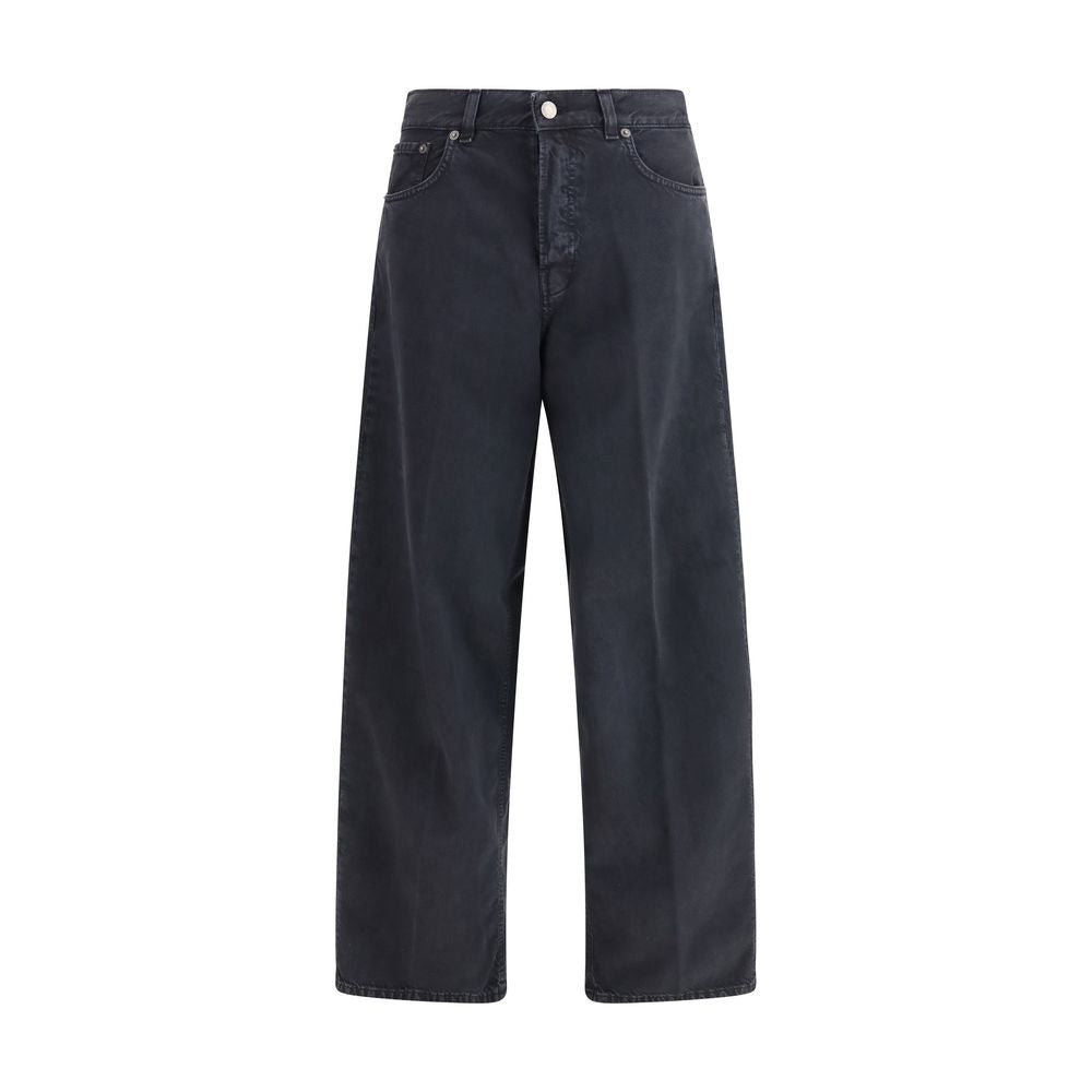 Haikure Black Cotton Straight-Leg Jeans Haikure