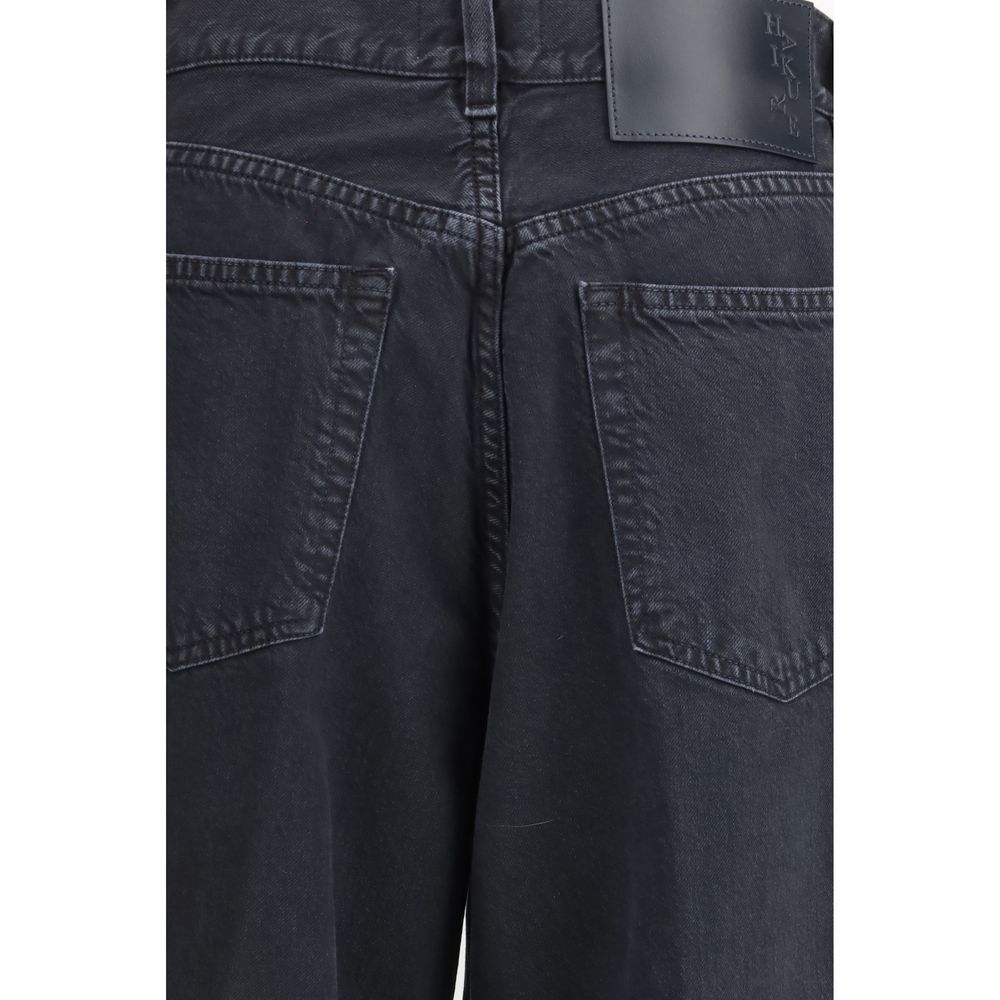 Haikure Black Cotton Straight-Leg Jeans Haikure