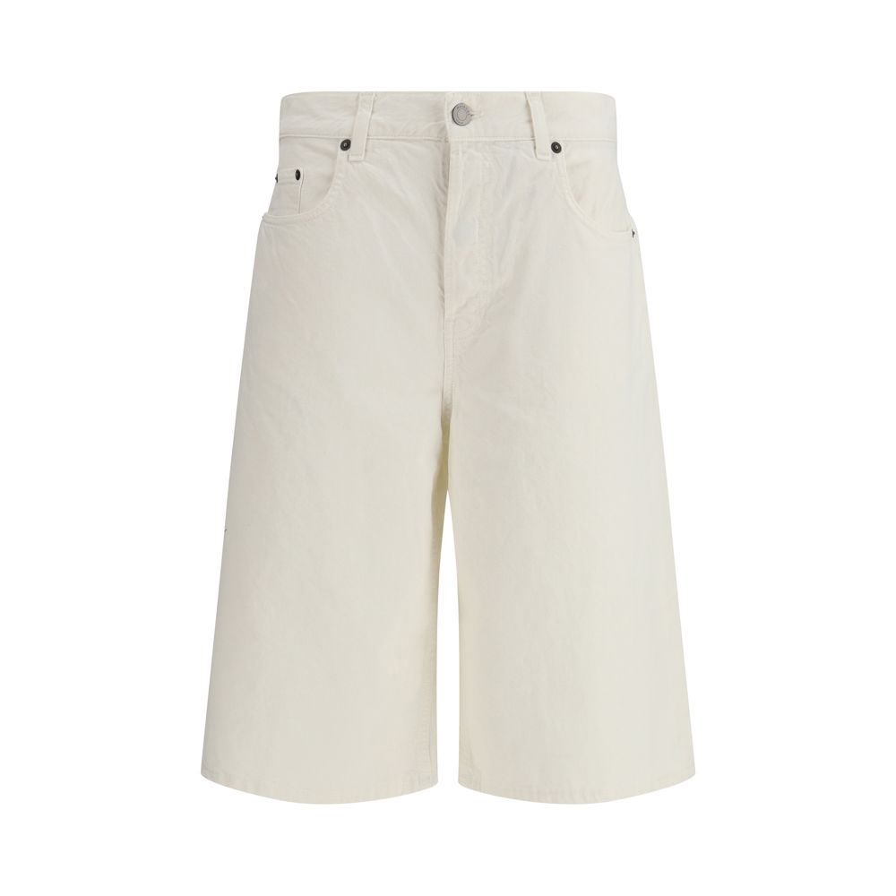Haikure White Cotton Bermuda Shorts Haikure