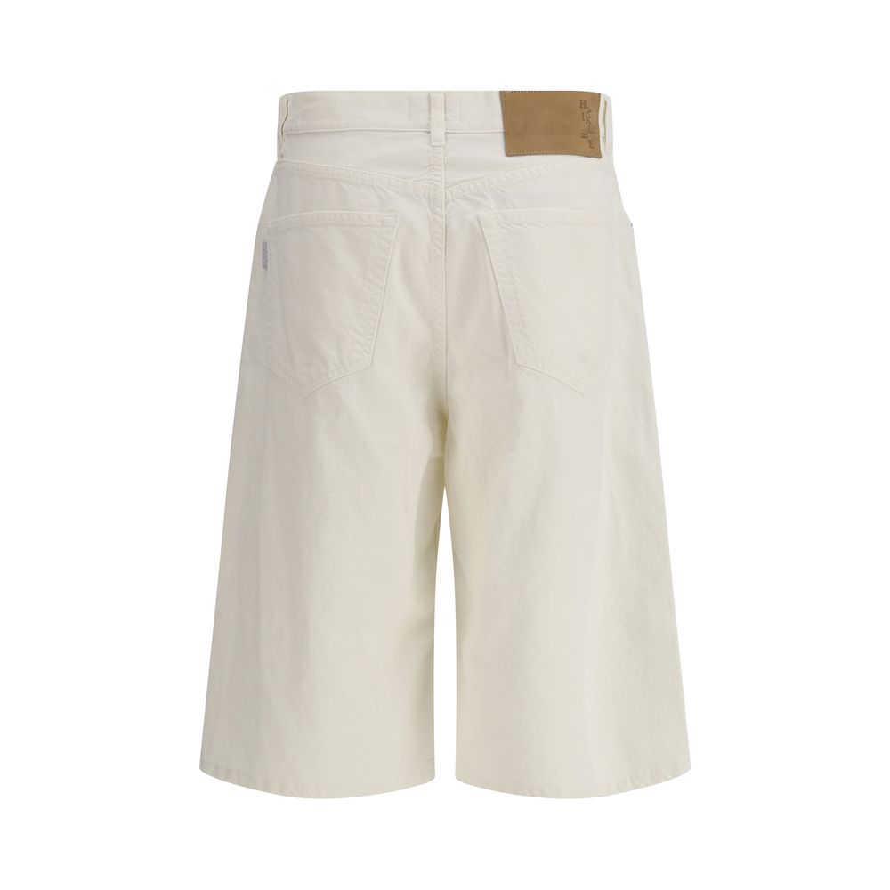 Haikure White Cotton Bermuda Shorts Haikure