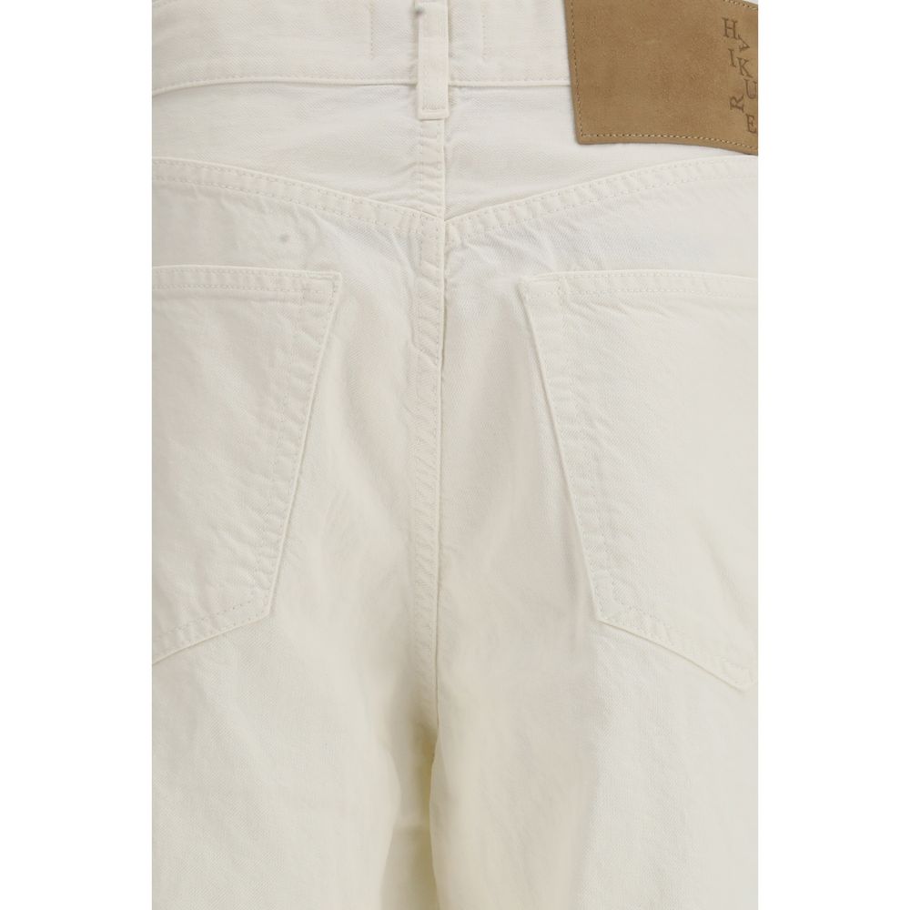 Haikure White Cotton Bermuda Shorts Haikure