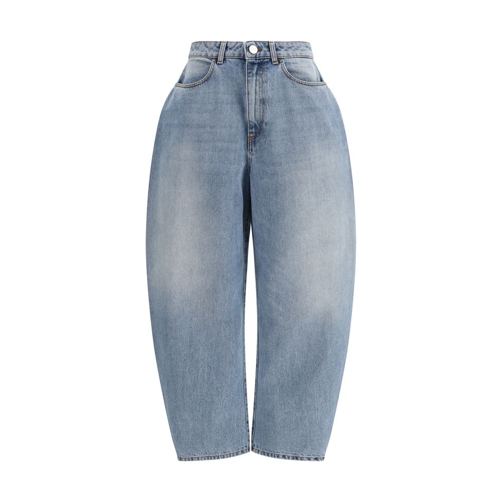 Rohe Blue Cotton Straight-Leg Jeans Rohe