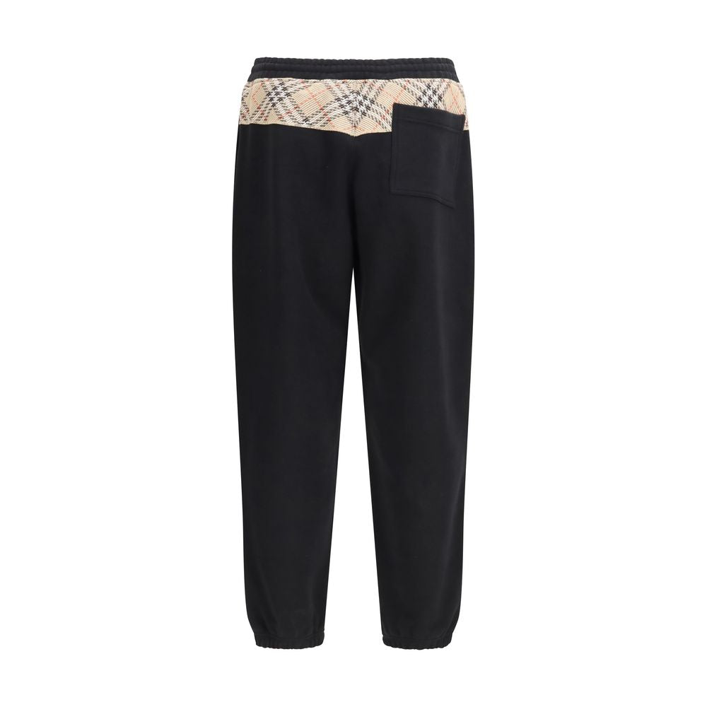 Burberry Black Cotton Joggers Workout Pants Burberry