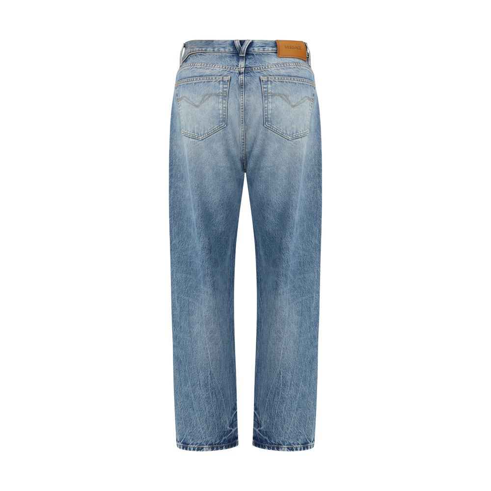 Versace Light Blue Cotton Jeans Denim Versace