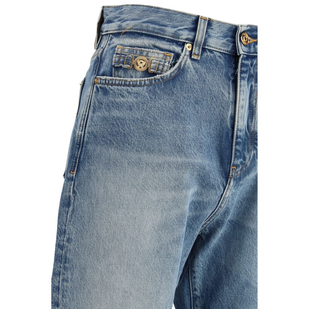 Versace Light Blue Cotton Jeans Denim Versace