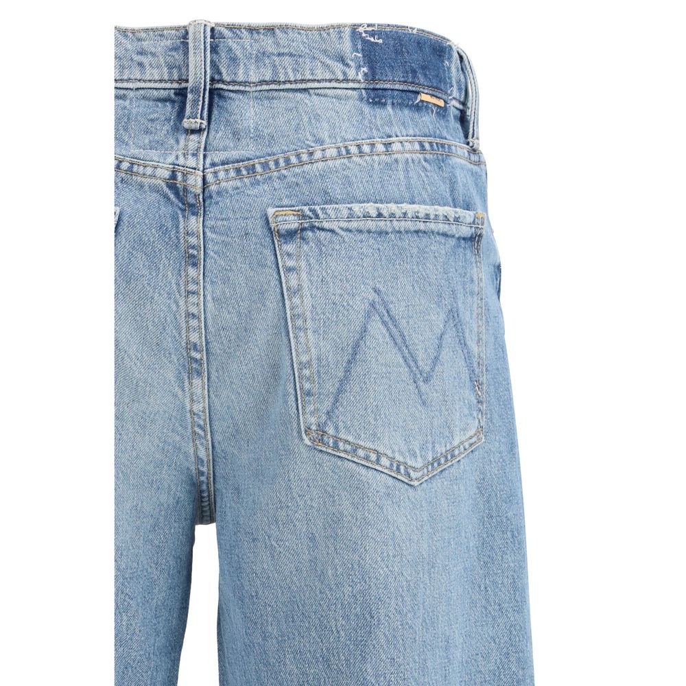 Mother Denim Blue Cotton Cropped Jeans Mother Denim