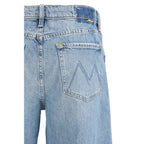 Mother Denim Blue Cotton Cropped Jeans Mother Denim