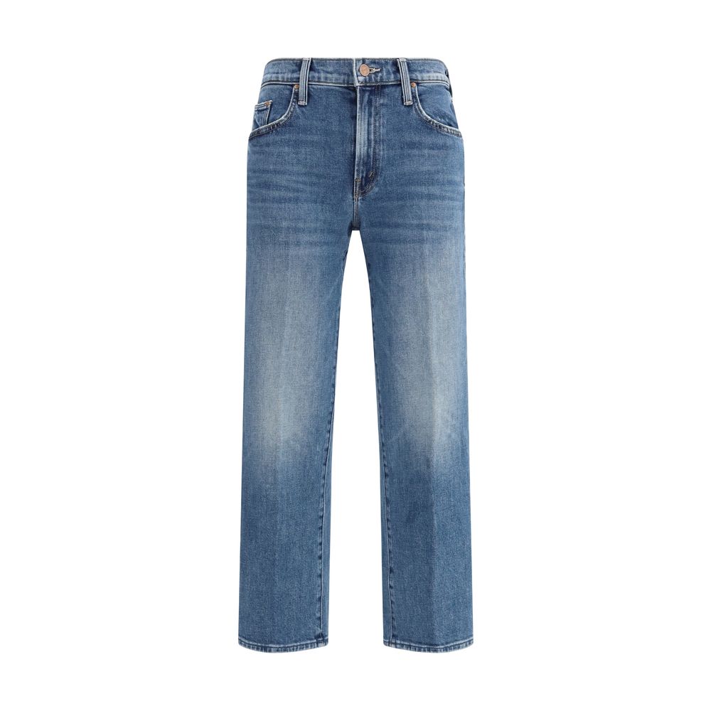 Mother Denim Blue Cotton Relaxed Fit Jeans Mother Denim
