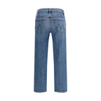 Mother Denim Blue Cotton Relaxed Fit Jeans Mother Denim