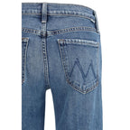 Mother Denim Blue Cotton Relaxed Fit Jeans Mother Denim