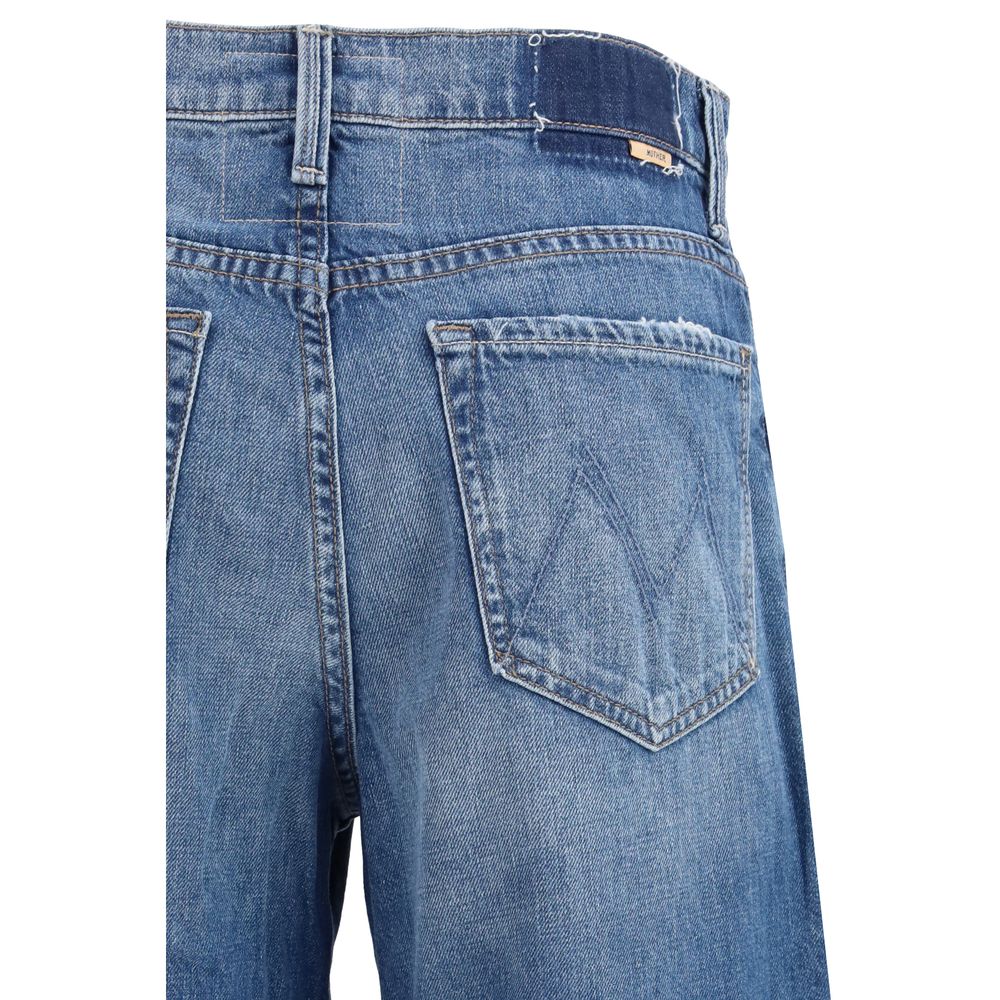 Mother Denim Blue Cotton Flared Jeans Mother Denim