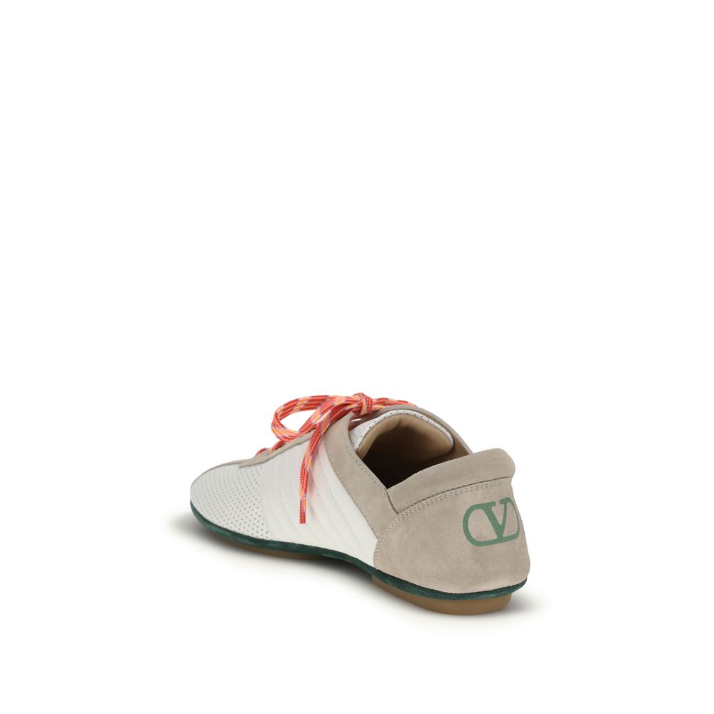 Valentino Garavani Multicolor Suede Leather Low Top Sneakers Valentino Garavani
