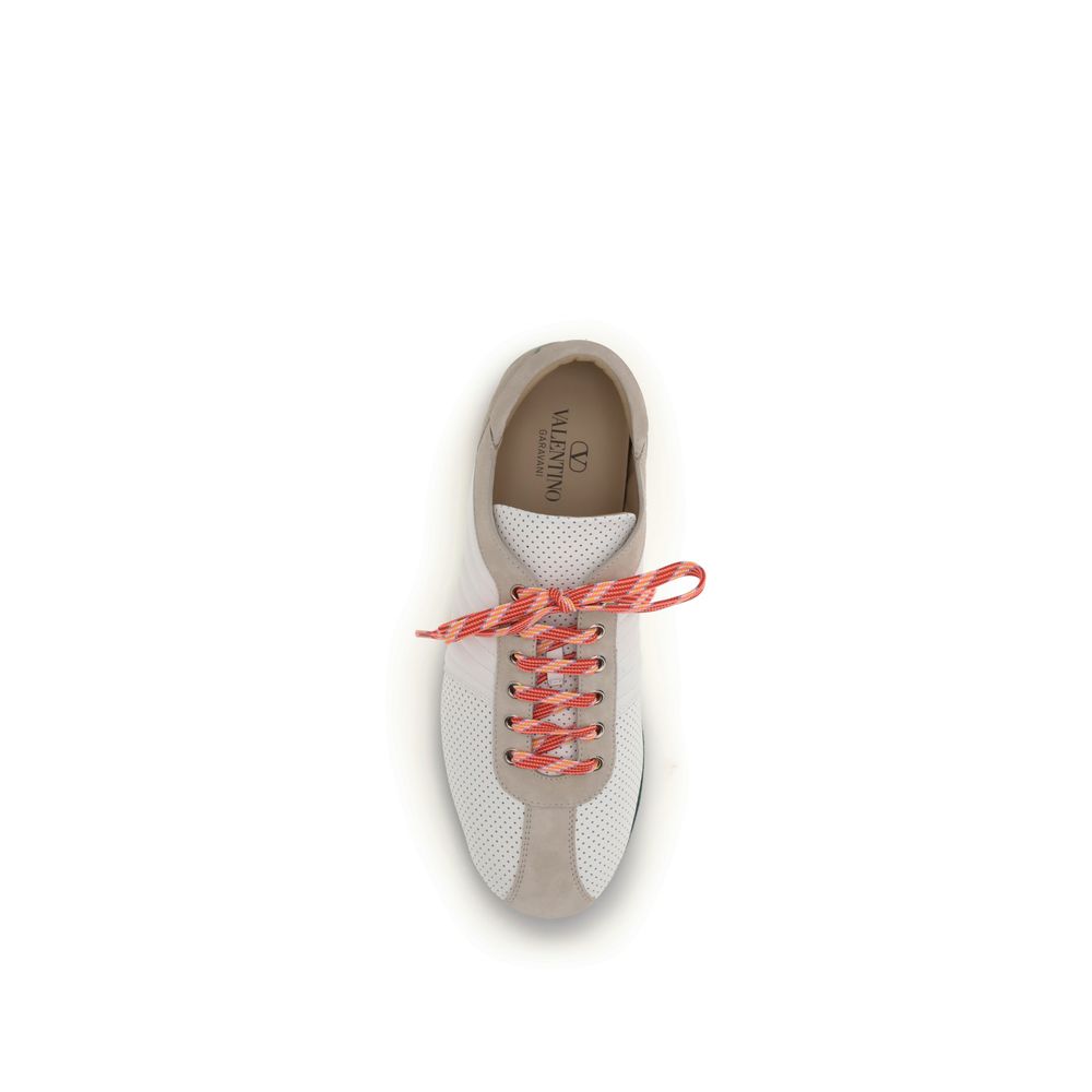 Valentino Garavani Multicolor Suede Leather Low Top Sneakers Valentino Garavani