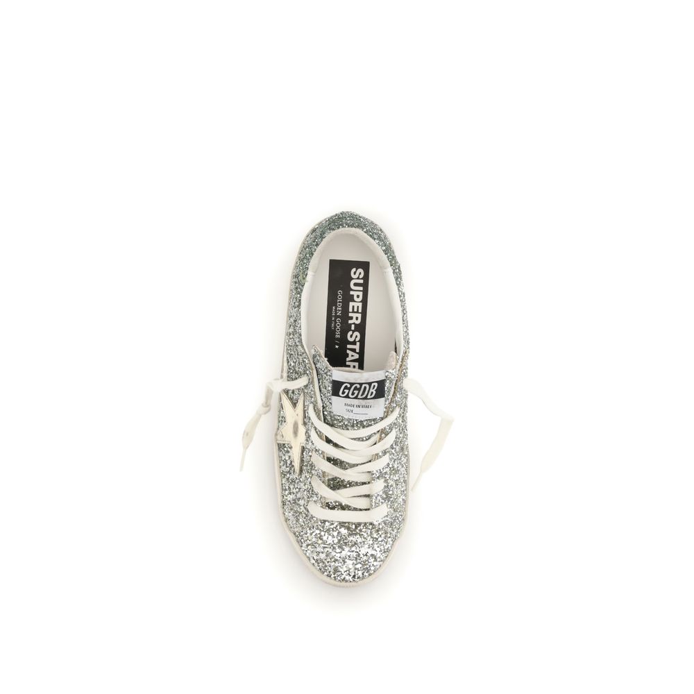 Golden Goose Silver Fabric Low Top Sneakers Golden Goose
